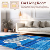 Modern Blue Geometric Fusion(Blue)