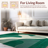 Modern Fluid Abstract Motif(Green)