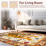 Vintage Ethnic Tiger Motif(Orange)