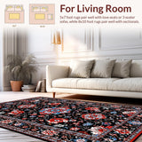 Minimalist Bold Floral Accent(Black)