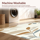 Elegant Beige Tropical Botanical Print Modern Area Chic Decor(Beige)