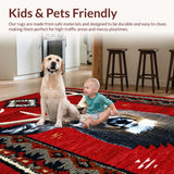 Animal Print Non Slip Area for Cabin(Red)