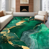 Artful Emerald Swirl Design Element(Green)