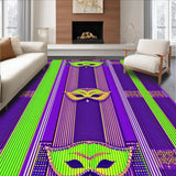 Festive Purple Green Striped Aesthetic(Green)