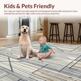 Artistic Geometric Area Boho Grey Beige(Gray)