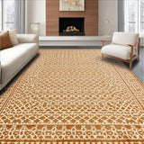 Cozy Cream and Brown Print(Beige)