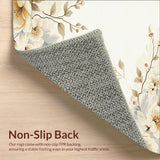 Artistic Floral Beige and Ivory Tones Modern Design(Beige)