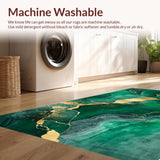 Artful Emerald Swirl Design Element(Green)