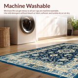 Distressed Blue Geometric Elegance(Blue)