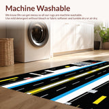 Fun Airplane Themed Vibrant Runner(Black)