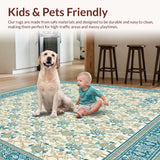 Modern Abstract Beige and Azure Area(Beige)