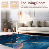 Artistic Gold Foil Geometric Print(Blue)