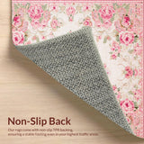 Charming Round Shabby Chic Motif(Ivory)