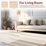 Abstract Beige Modern Geometric Design Floor(Beige)