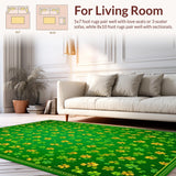 Whimsical Green Floral Design(Green)