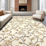 Subtle Floral Motif in Smoke and Beige with Leaf Blossom(Beige)