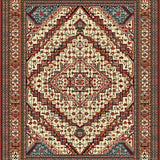 Eclectic Multi Color Abstract Motif(Red)