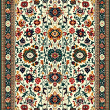 Chic Colorful Retro Motif(Ivory)
