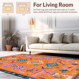 Lively Color Blocked Geometric Style(Orange)