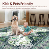 Stylish Abstract Area with Geometric Shapes and Floral Accents(Gray)