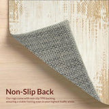 Stylish Area Boho Inspired Low Pile Easy to Clean(Beige)