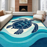 Chic Coastal Sea Turtle Motif(Blue)