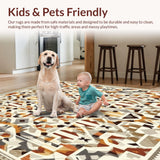 Artisan Crafted Geometric Area with Rich Earthy Tones and Unique(Beige)