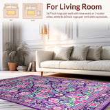 Whimsical Purple Floral Tapestry(Purple)