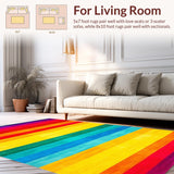 Abstract Rainbow Tiled Design(Red)