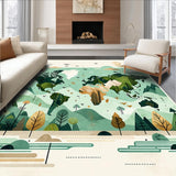 Imaginative Play Map Area with Whimsical Animal Inspired Geometric(Green)
