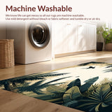 Reversible Balcony with Distinctive Tropical Foliage Print Area(Beige)
