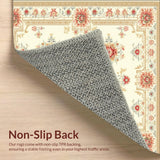 Sophisticated Area Beige and Cream Geometric Floral(Beige)