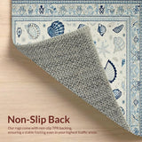 Coastal Shell Motif with Blue Hues(Blue)