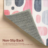 Abstract Blob Dot Shag Area Contemporary Spotted(White)
