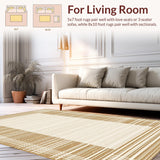 Modern Light Brown Striped Look(Beige)