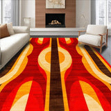 Artistic Retro Curved Motif(Red)