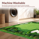 Golf Course Green Tee Off Bath Mat(Green)