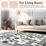 Modern Abstract Non Slip Satin(Gray)