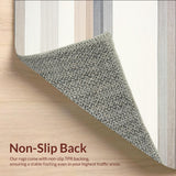 Abstract Horizon Beige Grey Runner Modern Striped Hallway(Beige)