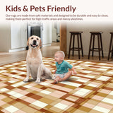 Modern Geometric Checker With Contemporary Grid(Beige)