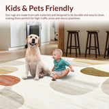 Abstract Retro With Non Slip Backing(Beige)