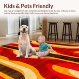 Artistic Retro Curved Motif(Red)
