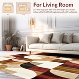 Catalina Bismark Contemporary Geometric Abstract Area for Indoor Decor(Beige)