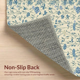 Azure Meadow Beige Floral Woven Style Area(Beige)