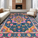 Artful Retro Circular Motif Display(Blue)