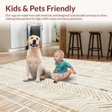 Sophisticated Textured Geometric Motif(Beige)