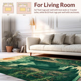 Charming Playful Scenic Print(Green)