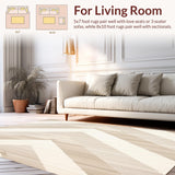 Minimalist Chevron Beige Ivory for Sophisticated Style(Beige)