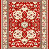 Retro Floral Ogee Motif(Red)