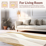 Abstract Wave Area for Modern Home Decor(Beige)